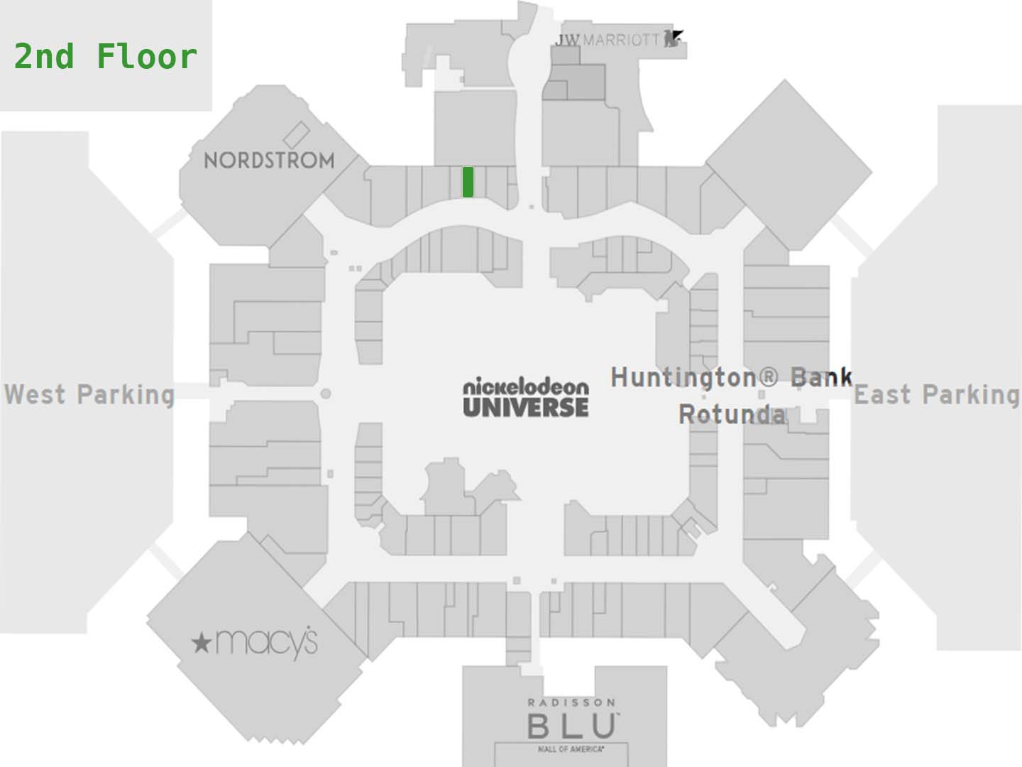 Map of Puzzles by James' location at The Mall of America